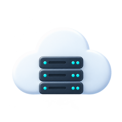 Nube cloud con servidores conectados